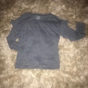 Gray Long Sleeve Top